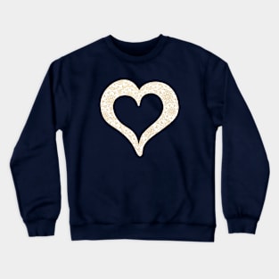 Heart with Gold flowers -Celebrating Valentines day Anniversary Romance Love Crewneck Sweatshirt